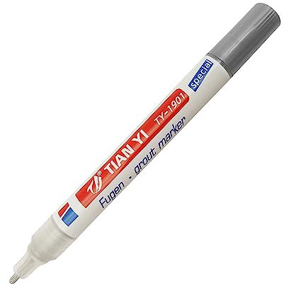 WYLZLKX Rotulador de pintura para lechada de azulejos, colorante y sellador impermeable para suelos de aspecto más limpio con punta A, color gris
