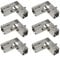Chinflly 6 PCS Square Tube Connector,3 Way Tube Clamp Connector Tube Fittings for 1 Inch OD,Square Chain Fence Guardrail End Rails Clamps