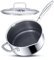 Saucepot with lid 24cm/4L | Non-stick Sauce Pan for Induction, Gas, Electric Hobs |Cooking Pot with Pour Spout |Stay Cool Twin Handle | Anti Scratch |Oven Safe | Honey Comb German Engineering | Chemic