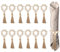 12 Stück Serviettenringe Holz – Boho Serviettenring mit geflochtener Jute und polierten Holzperlen – rustikale Serviettenringe für Weihnachten, Hochzeiten, Ostern & Tischdekoration im Bauernhaus-Stil