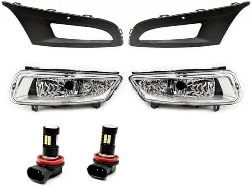 Auto Nebelscheinwerfer Für VW Polo 6R MK5 6R/6C Hayon 2009 2010 2011-2015,Auto Nebellicht Auto Front Stoßstange Nebel Licht Nebelscheinwerfer,C/LED and Cover