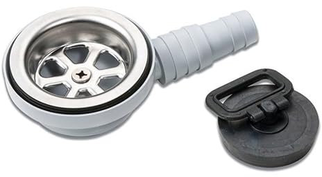 XENPER® Sumidero desague acodado para Camper O Caravana, Plato Ducha Fregadero
