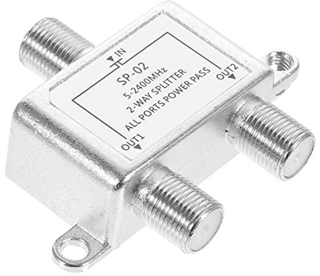 SHINEOFI Kabelsplitter 2-Wege 5-2400 MHz Für Tv Und Koax Splitter Für HDTV Verstärkter Kompatibel 2 Tv Anschlüsse Verarbeitung