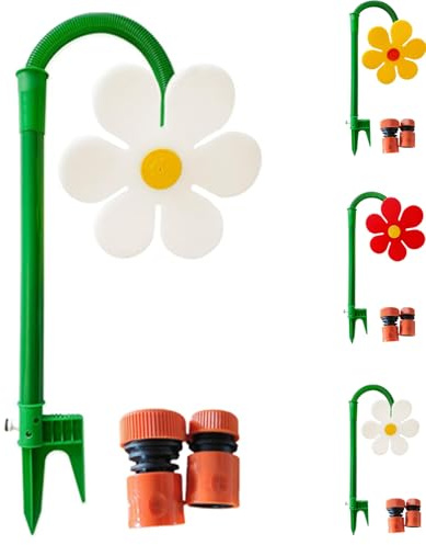 Crazy Daisy Sprinkler, 360° drehbar, tanzende Blume, Wassersprinkler, Gartenbewässerungswerkzeug für Hofbewässerung, Rasen, Garten und Hof, lustiges Bewässerungswerkzeug für langlebige Kunststoffbasis