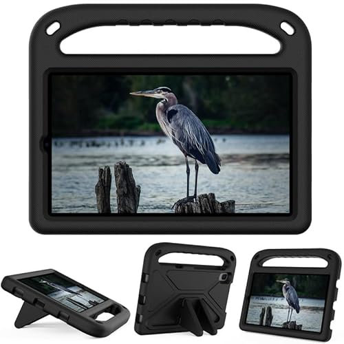 Funda para tablet Huawei MediaPad M5 Lite de 8 pulgadas 2018, a prueba de golpes, espuma EVA ligera, asa con soporte, funda protectora, color negro
