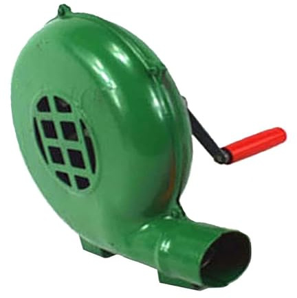 JOUFNING Manueller Luftgebläseventilator, Kleiner Schmiedegebläse, Tragbarer Grill-Feueranzünder, Flammenerreger, Metallgebläseflügel, Mit Handkurbelwerkzeug(80W)