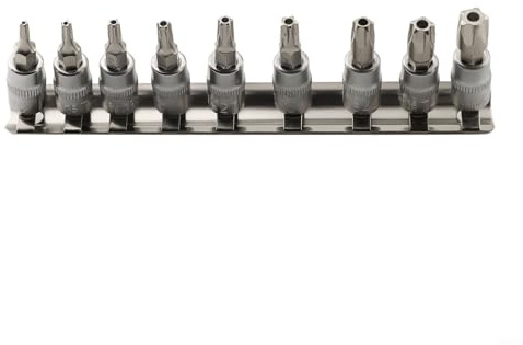 9 Stück 5 Punkt Stern für Torx Bit Steckschlüsselsatz 1/4 Zoll Antrieb für TS10 bis TS50 Pentalobe Schraubendreher Bits Kompatibel mit Elektronik und Automobilwerkzeugen