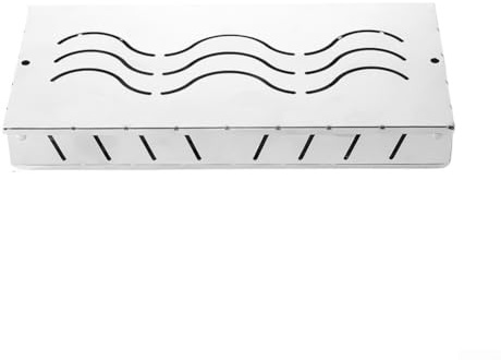 Stainless Steel BBQ Smoke Box, 24.5 x 11.7 x 5.5 cm, Trapezoidal Grill Accessory for Wood Chips, Even Airflow Design, Rust-Resistant & Easy-Clean, for Gas/Charcoal/Electric Grills