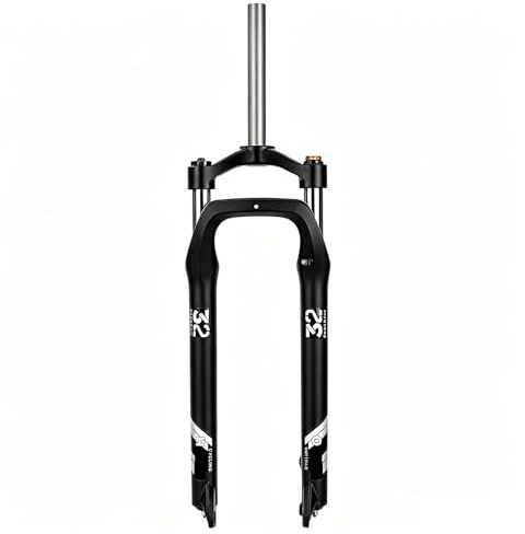 AttLvTu Forcella Ammortizzata Fat Bike 26 Pollici, Escursione 100 mm, Sospensione Idraulica con Blocco Manuale, QR 9x135 mm, Cannotto Dritto 1-1/8, Compatibile con Pneumatici 26x4.0