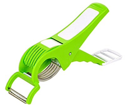 Vegetable Cutter with Peeler 2 in 1 Multipurpose Fruit and Vegetable Slicer Cutter Kitchen Chopper Tool for Easy Cutting and Peeling Extra Sharp Stainless Steel Blade