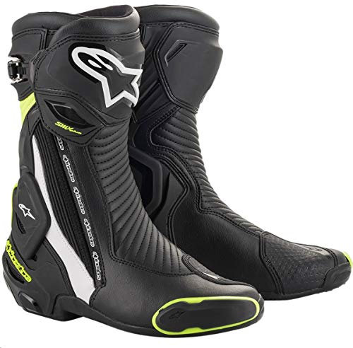 Alpinestars Motociclo, Moto, Barca Uomo, Nero Bianca Giallo Fluo, 43 EU