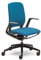 Sedus se:motion, Bürostuhl, schwarz, mit Armlehnen, Sitz- u. Rückenpolster in blau, Kunststoff 950 - 1065 mm