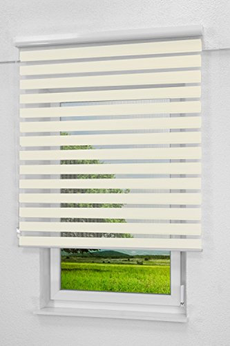 LYSEL Outlet Doppelrollo Kassette Perlweiß, (B x H) 120cm x 175cm in beige/perlweiß