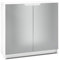Vladon Buffet Logan, Commode avec 2 Portes, Blanc Mat/Gris Clair satiné Mat (82 x 78 x 37 cm)