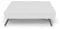 Menzzo Table Basse Relevable Extensible Blanche Laquée, Table Escamotable réglable en Hauteur et en Longueur, Bois, Blanc, Métal, Pliée : 120 x 80 x 40 cm Dépliée : 80 x 190 x 75 cm Taille Unique