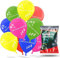 100x Luftballons Schule Luftballon Ballon Einschulung Schulanfang Schule Erster Schultag ABC Schuleinführung Schulstart Deko Dekoration für Helium und Luft