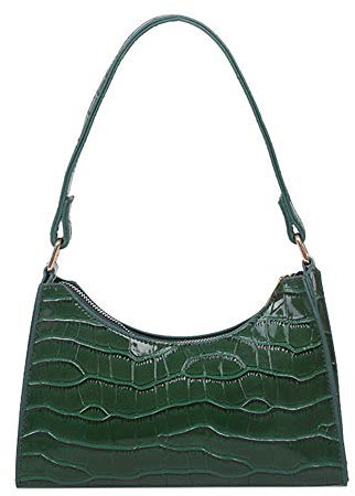 Everpertuk Umhängetasche Damen,Retro Umhängetasche Bag,Damen Schultertasche Krokodilmuster Leder Unterarm-Paket Frauen Clutch Bag, Achsel Handtaschen Schultertasche,Retro Totes Taschen (Grün)