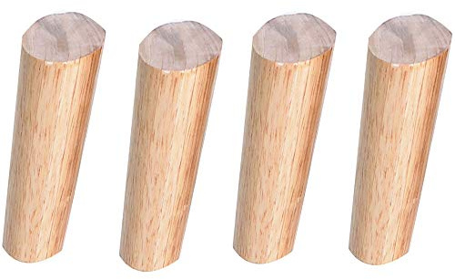 4x Pieds de Table en Bois Massif,Deux Styles Verticaux/InclinéS,Pied de Canapé,Pieds de Meuble de ConféRence,Pieds de meubles en bois/Oblique / 40cm