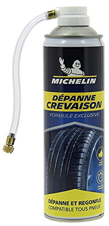 MICHELIN Répare-Crevaison 500ml, Tous pneus jusqu'à 245 mm, Voiture, SUV, Monospace, Utilitaires, Remorques, Caravanes