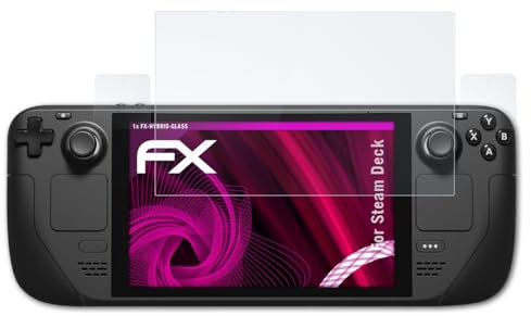 atFoliX Glasfolie kompatibel mit Steam Deck Panzerfolie, 9H Hybrid-Glass FX Schutzpanzer Folie (1er Set)