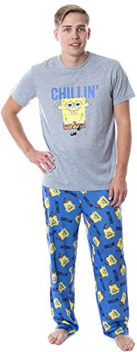 Nickelodeon SpongeBob SquarePants Mens' Chillin' Sleep Pajama Set (XX-Large)