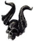 Herren Ring Totenkopf König der Hörner Edelstahl Punk Bikers Schmuck Teufel Big Demon Ringe, Metall