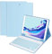 HOTLIFE Keyboard Case for iPad 10.2 Inch 9th Generation 2021/8th Gen 2020/7th Gen 2019/Air 3 2019/Pro 10.5 inch, Built-in Pen Holder and Detachable Bluetooth Keyboard(Light Blue)