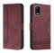 QIWEIQING Kompatibel mit Handyhülle für LG K42 / K52 5G / K62, Leder Flip Etui Handytasche Schutzhülle mit Brieftasche-Stil, Magnetverschluss und Kartenschlitz, Red Wine HX