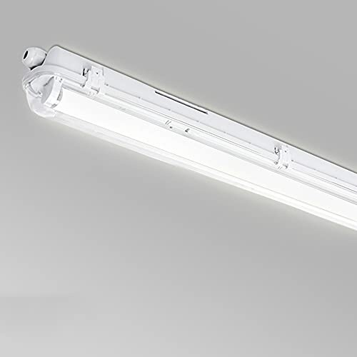 Daromigo LED Feuchtraumleuchte 1.5M Wannenleuchte 24W Kaltweiß Tageslicht Industrie Strahler diffuse Abdeckung 2040LM PC Abdeckung
