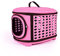 Caisse de Transport Chat, Sac à Dos Chat Transport pour Petit Chien avec Ouverture Supérieure, Valise pour Chat avec Matelas, Panier Transport Chat Respirant, pour Voyage en Train/Voiture(Rose)