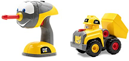 CAT CatToys Official Construction Jr. Crew Fix-It Fleet Toy Muldenkipper, Gelb