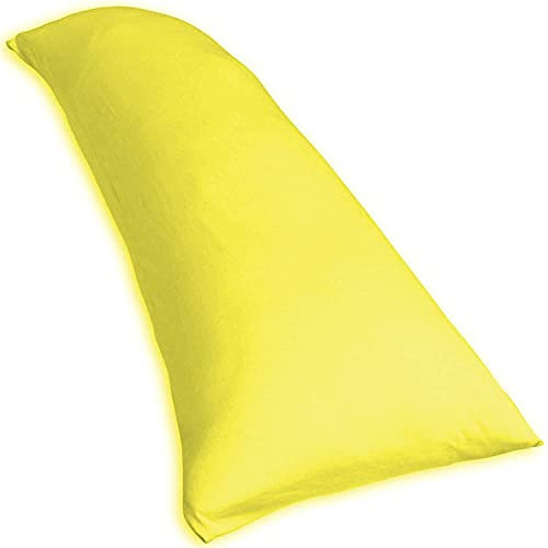 Traumreiter Visco Dream Seitenschläferkissen mit Bezug Baumwolle Sonnen Gelb und 100% Memory Foam Füllung, Schwangerschaftskissen Gel Stillkissen XXL, Body Pillow langes Seitenschläfer Kissen