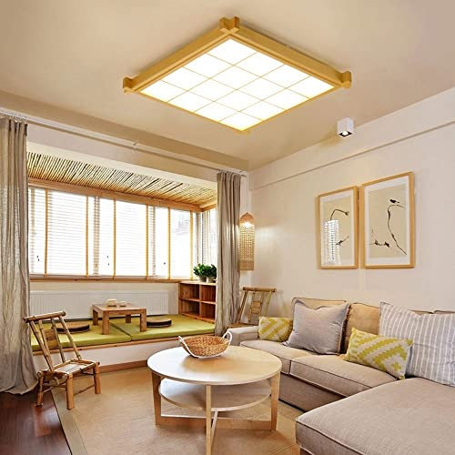 LIUYU Japanische LED-Massivholzlampen Licht Holzlampen Tatami Deckenleuchte Japanisches Wohnzimmer Schlafzimmer Balkon Flur Deckenlampen Protokolle Licht Wandleuchten Wandleuchten Energiesparlicht Kor