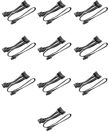 Lot de 10 câbles d'alimentation modulaires 6 broches vers 4 Molex 6 broches vers 4 IDE pour RM1000X RM850X RM750X RM650X RM550X