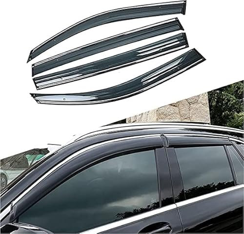 ayaha 4 Stück Windabweiser Regenabweiser für Mercedes-Benz E-Class W212 2009-2016, Autozubehör Regenschutz Fenstervisiere Lüftungsabweiser