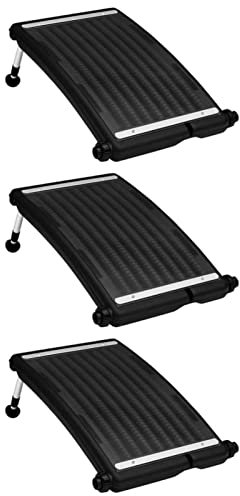 ZEYUAN Paneles calefactores solares curvados Piscina 3 uds 72,5x46 cm, Calentador Agua Piscina, Solar Pool Heater, Panel Solar Piscina