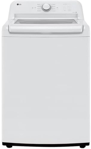 LG WT6105CW 4.1 cu. ft. Top‑Load Washer – White, TrueBalance® Anti‑Vibration, 8 Wash Cycles, Large Capacity, Direct Drive Motor, SmartDiagnosis™