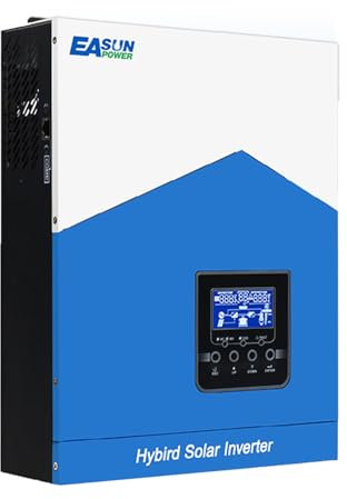 POWLAND 3.2KVA 3KW Inverter ibrido 24v onda pura Inverter indipendente da rete 24V DC a 230V AC 80A MPPT caricatore solare + caricatore AC per batteria AGM GEL, FV 55-430V (SMH-3KW-24V-WiFi)