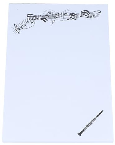 Musikboutique Notizblock DIN A6 mit Noten & Instrumenten (Klarinette)