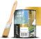 JOVIRA PINTURAS Pintura Tiza - Chalk Paint al Agua Mate + Pincel especial para madera. Renueva tus muebles con creatividad. (750 Mililitros, Oro + Pincel)