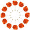 sourcing map 12 Stück Bräutigam Anstecksträuße Rosen Anstecknadeln für Herren Hochzeit Zeremonie Jubiläum Formelles Abendessen Party Orange