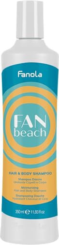 Fanola Fanbeach Feuchtigkeitsspendendes Dusch-Shampoo für Haar und Körper, 350 ml, mit Kokosöl