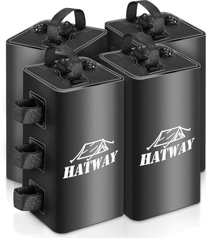 Hatway Wassergewichtssack, 40 kg, 4 Beingewichte für Pop-Up-Baldachin, Pavillon, Vordächer, Zelt, 4 x 10 l, Schwarz