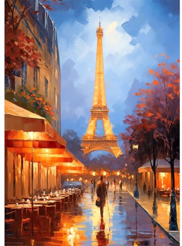1000 piece jigsaw puzzles for adults-The Paris Tower puzzle Jigsaw Puzzles 1000 Pieces Eiffel Tower Puzzles for Adults 1000 Pieces Paris Night View Oil Painting Puzzle 1000 Pieces for Adults