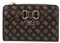 GUESS Arlena Logo Zip Around Card Case Mocha Logo