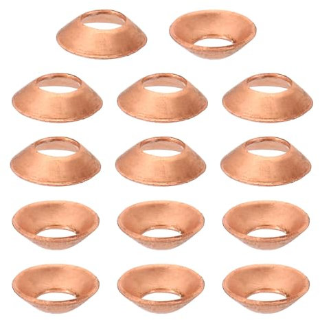 PATIKIL Guarnizione a Flangia, 10 Pezzi Adatta per Tubi da 1/4 Dimensione 45 Gradi Raccordi a Compressione in Rame per Accessori Condizionatori d'Aria e Refrigerazione