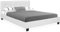 IDMarket - Lit Double Charlotte avec tête de lit et sommier 160 x 200 cm PVC Blanc