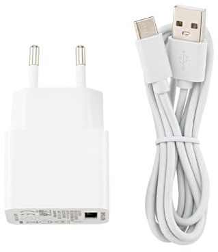 SIGOR USB-C Ladekabel inkl. Netzteil - Ladekabel für alle Akkuleuchten mit USB-C Anschluss, Länge 1,2m, weiß