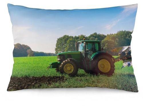 Kissenbezüge, Traktor, Sonnenuntergang, Landwirtschaft, Bauernhofmaschine, Stuhlkissen, Sofakissen, Sitzkissenbezüge, Bett-Kissenbezüge, Kissen, 60 x 40 cm