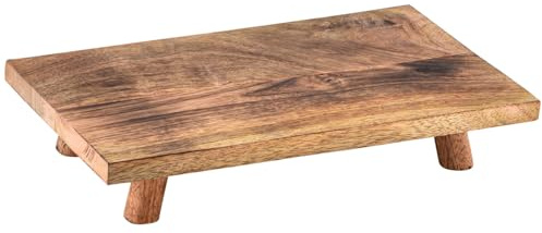 Marrakesch Boho Deko Tablett Serviertablett aus Holz 33 x 20 cm | Servierplatte Nafisa als Dekorative Tischdeko für Küche und Wohnzimmer | Vintage Frühstückstablett rechteckig für Schlafzimmer
